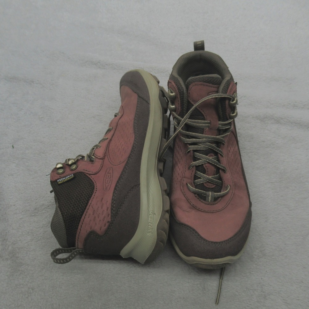 Keen Womens 6 Hiking Boots Berry Terradora Mid Waterproof Leather Winter Lace Up